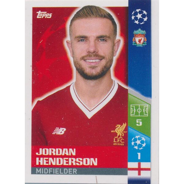 CL1718 - Sticker 444 - Jordan Henderson - Play-Off Qhalifying Teams