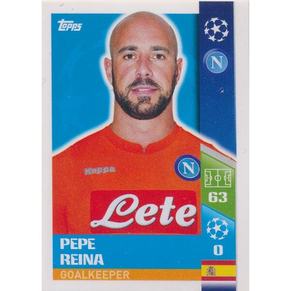 CL1718 - Sticker 455 - Pepe Reina - Play-Off Qhalifying Teams