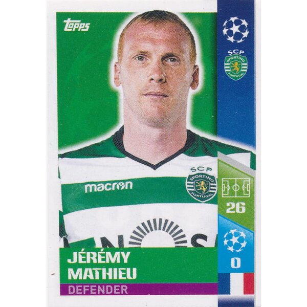 CL1718 - Sticker 488 - Jeremy Mathieu - Play-Off Qhalifying Teams