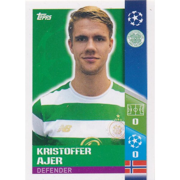 CL1718 - Sticker 555 - Kristoffer Ajer - Play-Off Qhalifying Teams