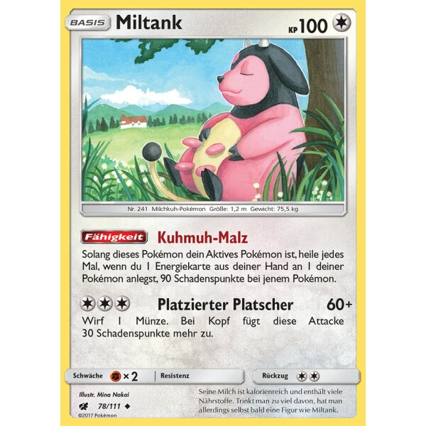 78/111 Miltank - Sonne und Mond - Aufziehen der Sturmröte