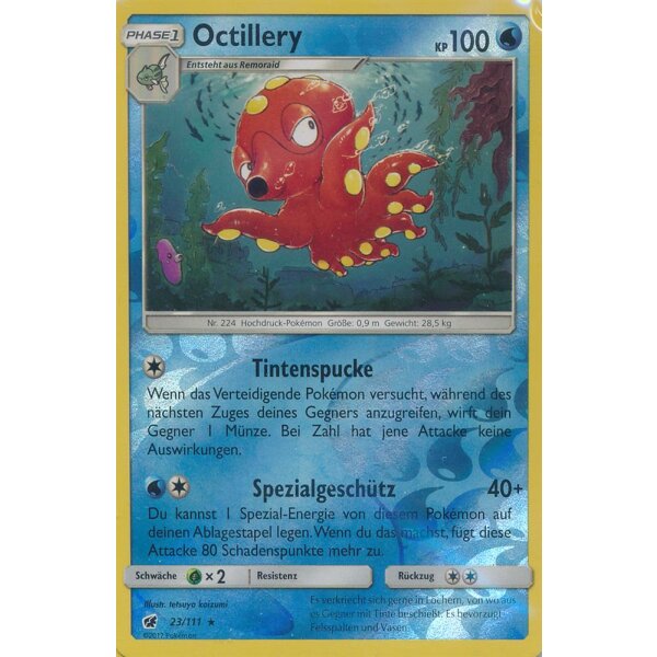 23/111 Octillery - Reverse Holo - Aufziehen der Sturmröte