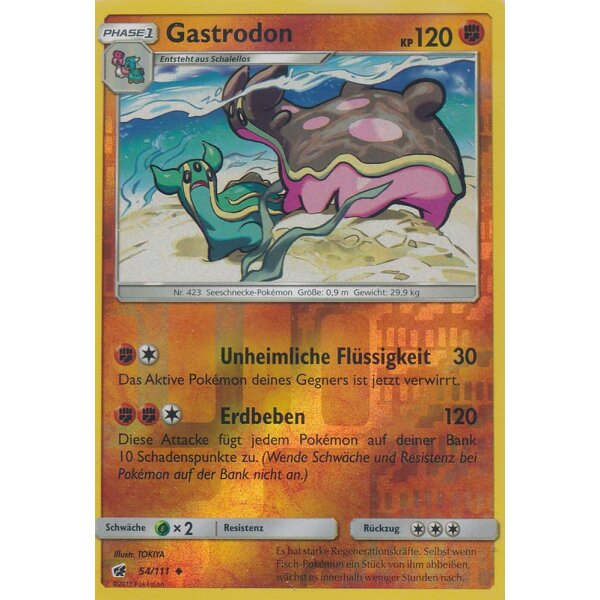 54/111 Gastrodon - Reverse Holo - Aufziehen der Sturmröte