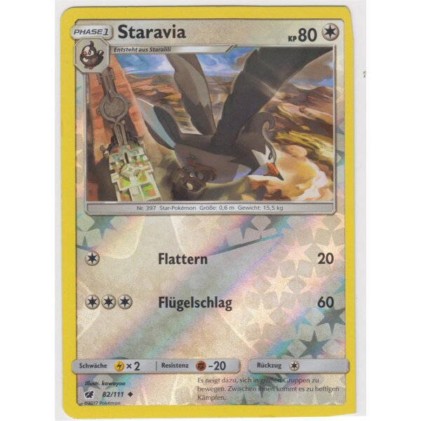 82/111 Staravia - Reverse Holo - Aufziehen der Sturmröte