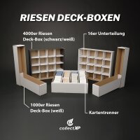 Riesen Deck-Box für 4.000 Karten - Aufbewahrung für alle TCG & Sammelkarten ( Magic, Pokemon, Yu-Gi-Oh! & co.) (weiß)