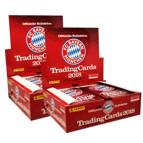 Panini - FC Bayern München Trading Card Kollektion 2017/18 - 2 Display (48 Booster)