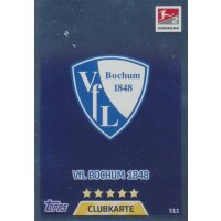 MX 511 - VfL Bochum 1848 - Clubkarte - Saison 17/18