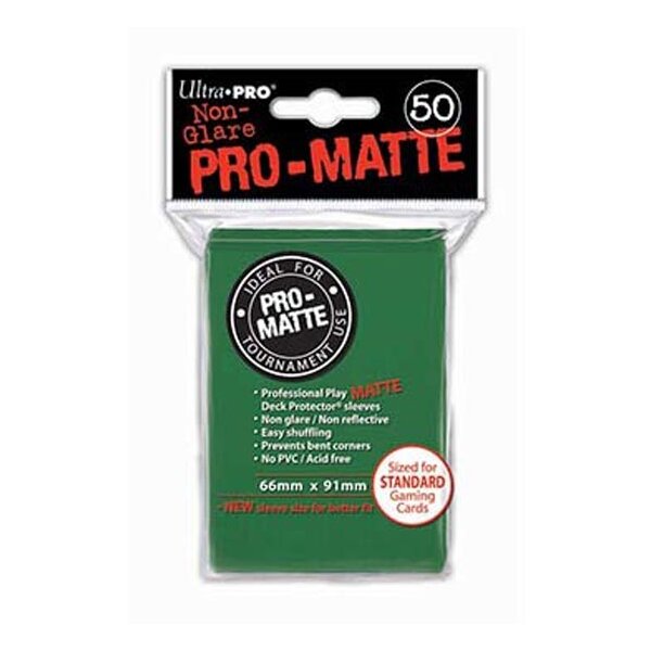 Green Pro-Matte Sleeves (50) MBE3