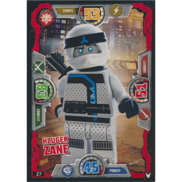 027 - Kluger Zane - Helden Karte - LEGO Ninjago Serie 3