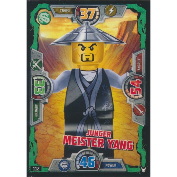 112 - Junger Meister Yang - Schurken Karte - LEGO Ninjago Serie 3