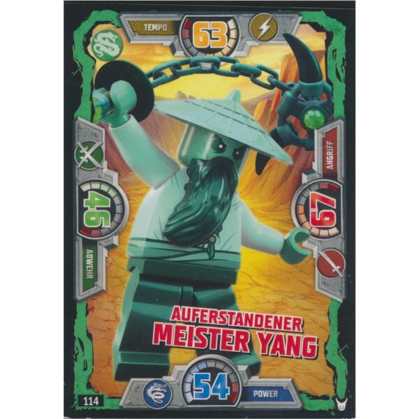 114 - Auferstandener Meister Yang - Schurken Karte - LEGO Ninjago Serie 3