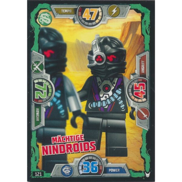 121 - Mächtige Nindroids - Schurken Karte - LEGO Ninjago Serie 3