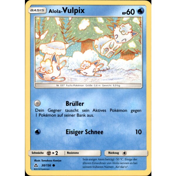 30/156 Alola-Vulpix - Sonne und Mond - Ultra-Prisma