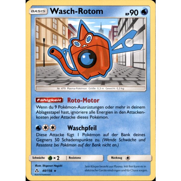 40/156 Wasch-Rotom - Sonne und Mond - Ultra-Prisma