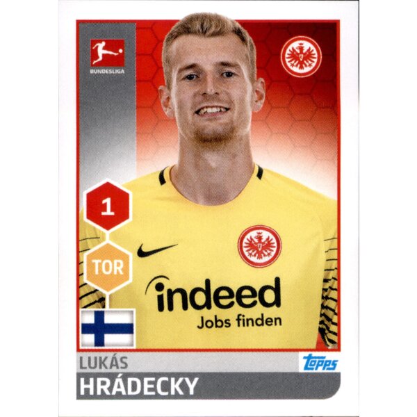 TOPPS Bundesliga 2017/2018 - Sticker 64 - Lukas Hradecky