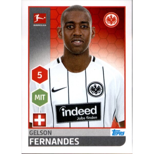 TOPPS Bundesliga 2017/2018 - Sticker 70 - Gelson Fernandes