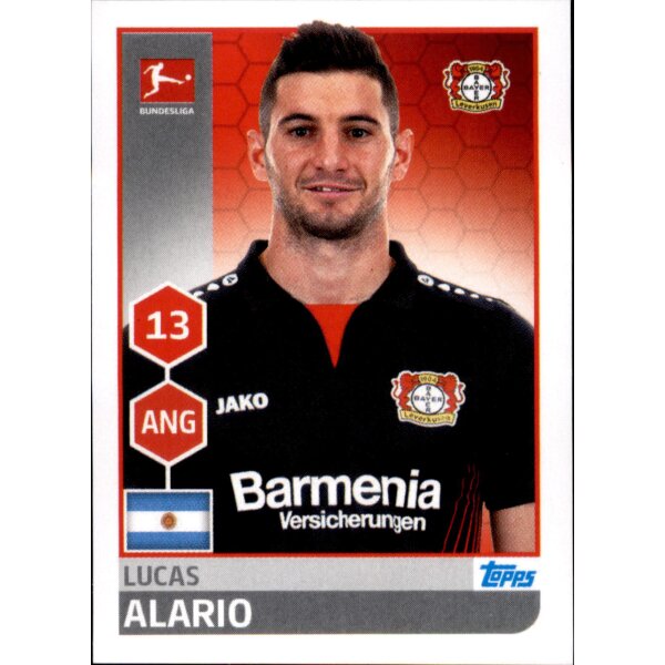 TOPPS Bundesliga 2017/2018 - Sticker 181 - Lucas Alario