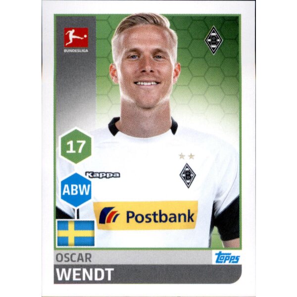 TOPPS Bundesliga 2017/2018 - Sticker 200 - Oscar Wendt