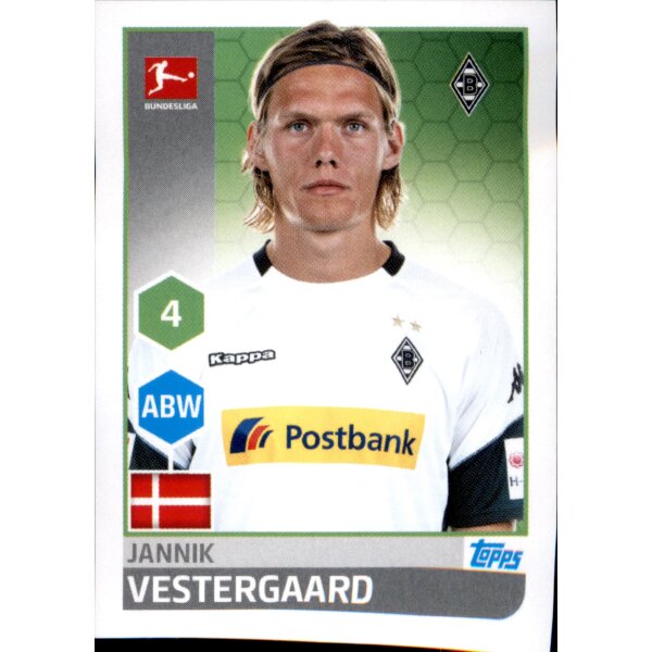 TOPPS Bundesliga 2017/2018 - Sticker 201 - Jannik Vestergaard