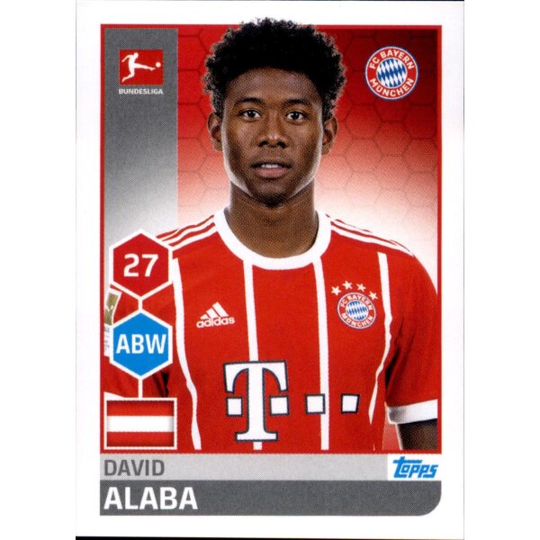 TOPPS Bundesliga 2017/2018 - Sticker 216 - David Alaba