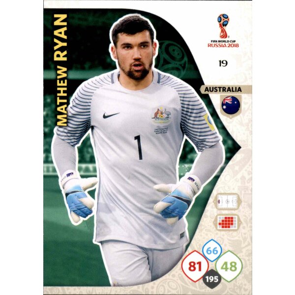 Panini WM Russia 2018 -  Nr. 19 - Mathew Ryan - Team Mate