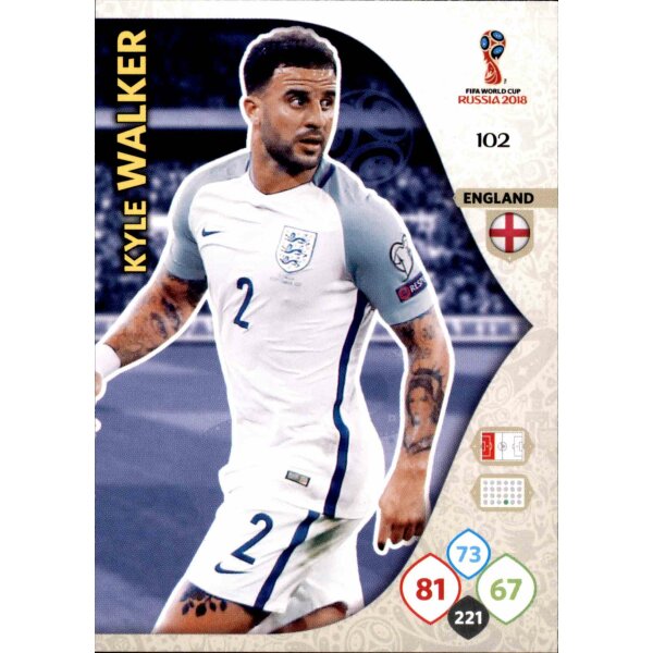 Panini WM Russia 2018 -  Nr. 102 - Kyle Walker - Team Mate