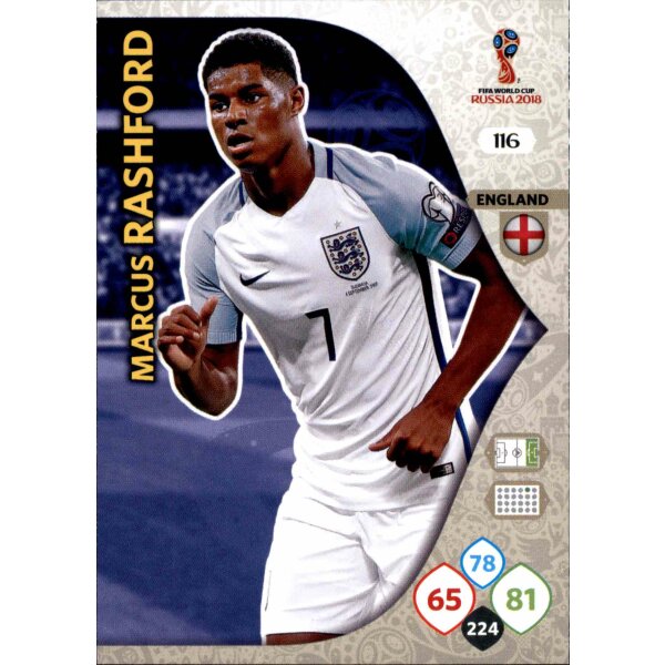 Panini WM Russia 2018 -  Nr. 116 - Marcus Rashford - Team Mate