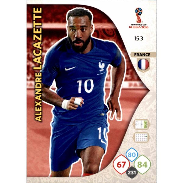 Panini WM Russia 2018 -  Nr. 153 - Alexandre Lacazette - Team Mate