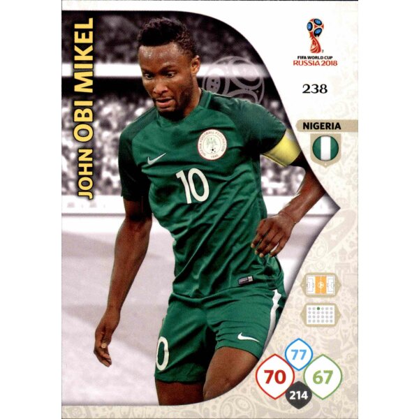 Panini WM Russia 2018 -  Nr. 238 - John Obi Mikel - Team Mate