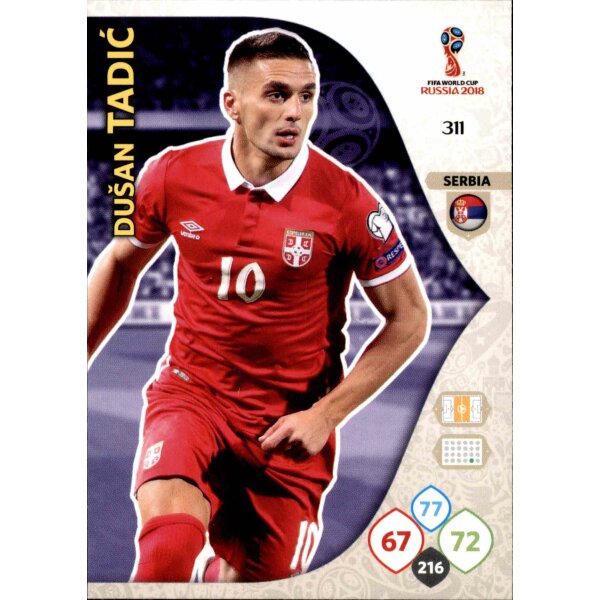 Panini WM Russia 2018 -  Nr. 311 - Dusan Tadic - Team Mate