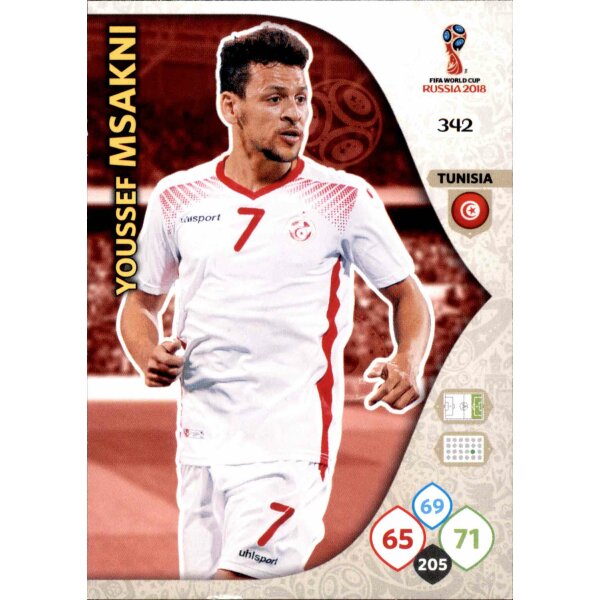 Panini WM Russia 2018 -  Nr. 342 - Youssef Msakni - Team Mate