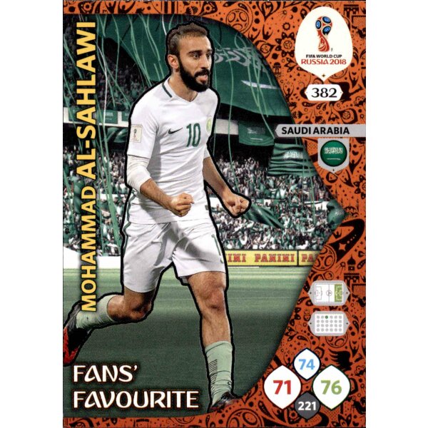 Panini WM Russia 2018 -  Nr. 382 - Mohammad Al-Sahlawi - Fans Favourite