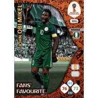 Panini WM Russia 2018 -  Nr. 386 - John Obi Mikel - Fans...