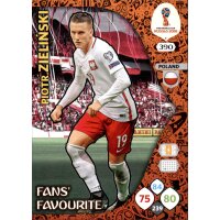 Panini WM Russia 2018 -  Nr. 390 - Piotr Zielinski - Fans...