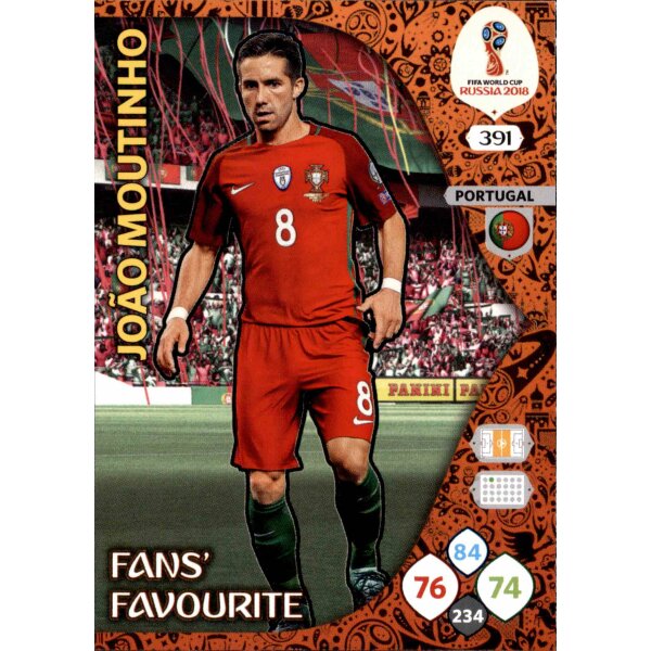 Panini WM Russia 2018 -  Nr. 391 - Joao Moutinho - Fans Favourite