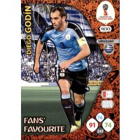 Panini WM Russia 2018 -  Nr. 400 - Diego Godin - Fans...