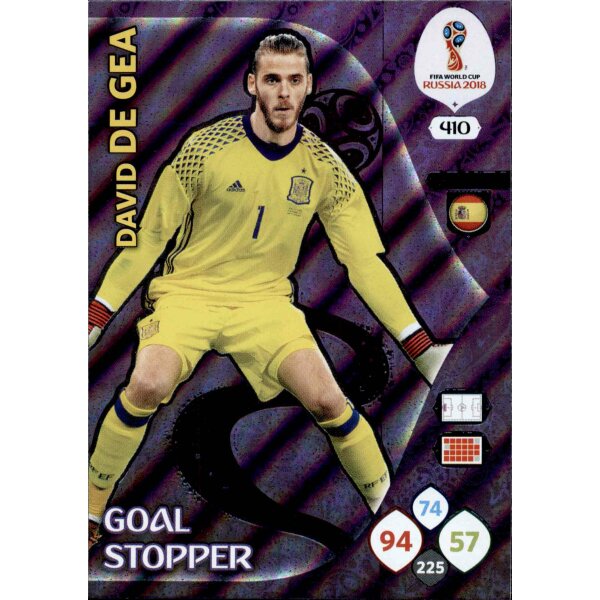 Panini WM Russia 2018 -  Nr. 410 - David De Gea - Goal Stopper