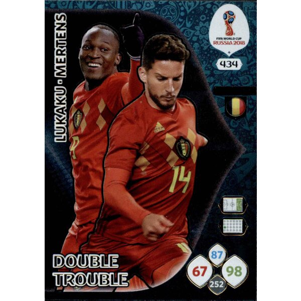 Panini WM Russia 2018 -  Nr. 434 - Romelu Lukaku / Dries Mertens - Double Trouble