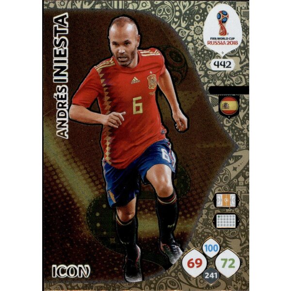 Panini WM Russia 2018 -  Nr. 442 - Andres Iniesta  - Icon