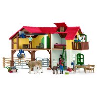 Schleich 42407 Farm World - Bauernhaus mit Stall und Tieren