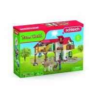 Schleich 42407 Farm World - Bauernhaus mit Stall und Tieren