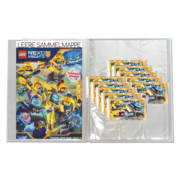 LEGO Nexo Knights 2 - Leere Sammelmappe + 10 Booster - Deutsch