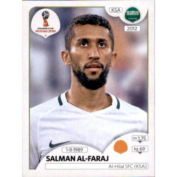 Panini WM 2018 - Sticker 63 - Salman Al-Faraj - Saudi-Arabien