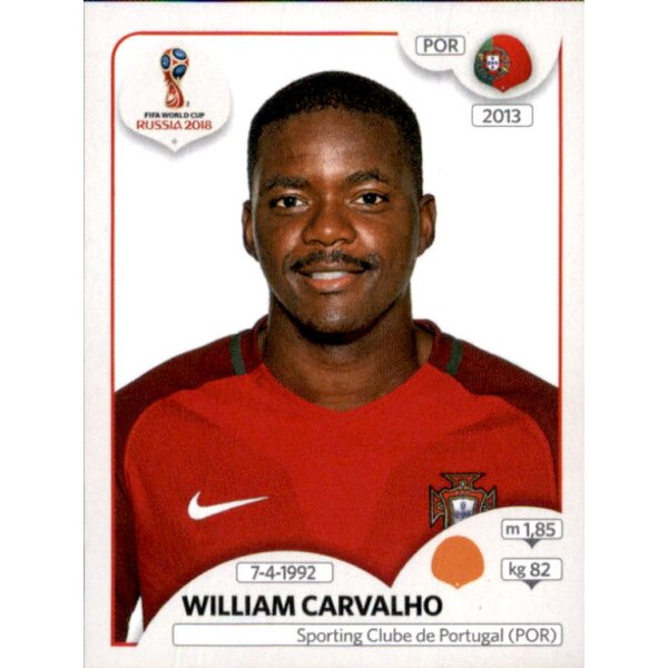 Panini WM 2018 - Sticker 124 - William Carvalho - Portugal