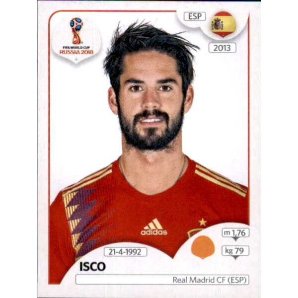 Panini WM 2018 - Sticker 143 - Isco - Spanien