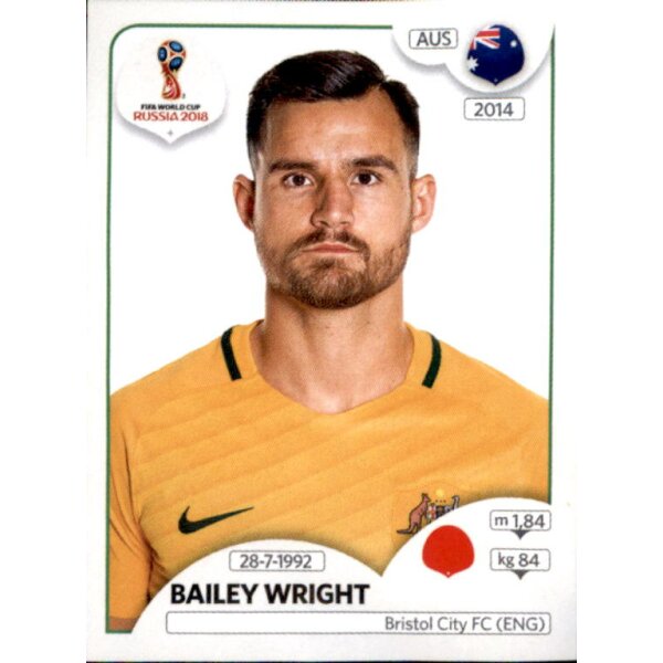 Panini WM 2018 - Sticker 217 - Bailey Wright - Australien