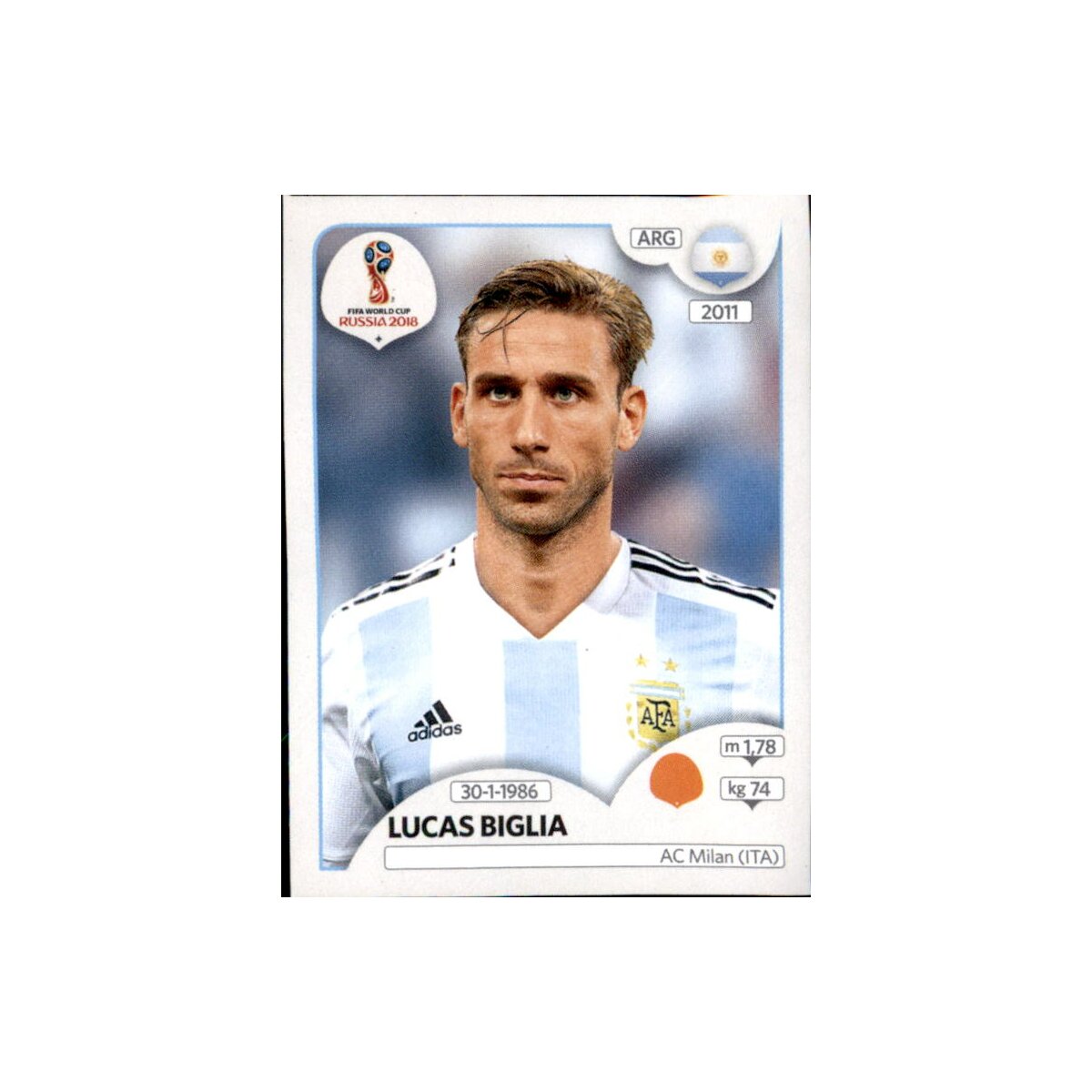 Panini Wm 2018 Sticker 281 Lucas Biglia Argentinien 0 69