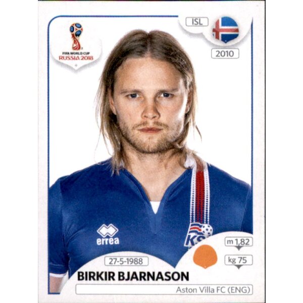 Panini WM 2018 - Sticker 302 - Birkir Bjarnason - Island