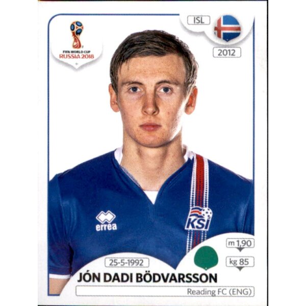 Panini WM 2018 - Sticker 309 - Jón Dadi Bödvarsson - Island