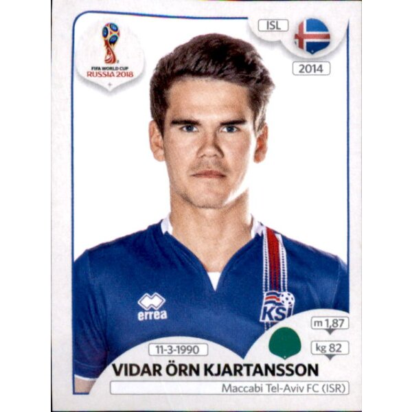 Panini WM 2018 - Sticker 310 - Vidar Örn Kjartansson - Island